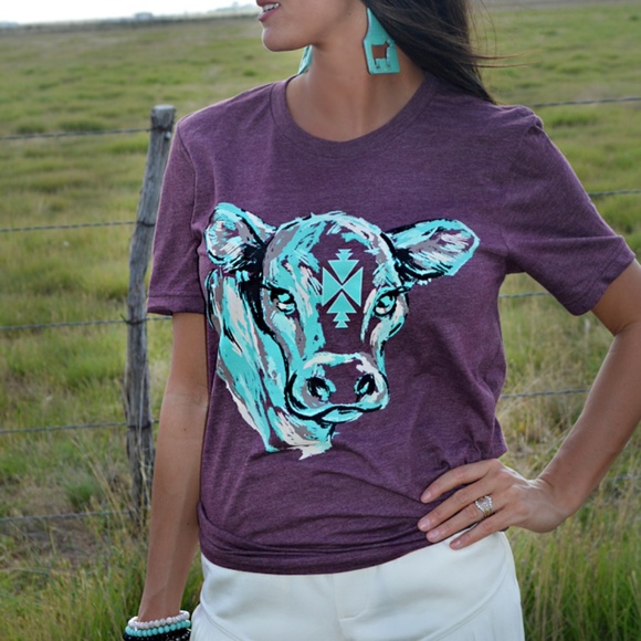 🔥 Conway Calf Short Sleeve Purple Tee Crazy Train - Picture 6 of 6